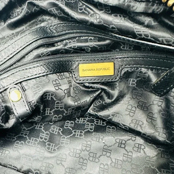 Banana Republic Black Leather Satchel - Picture 6 of 7